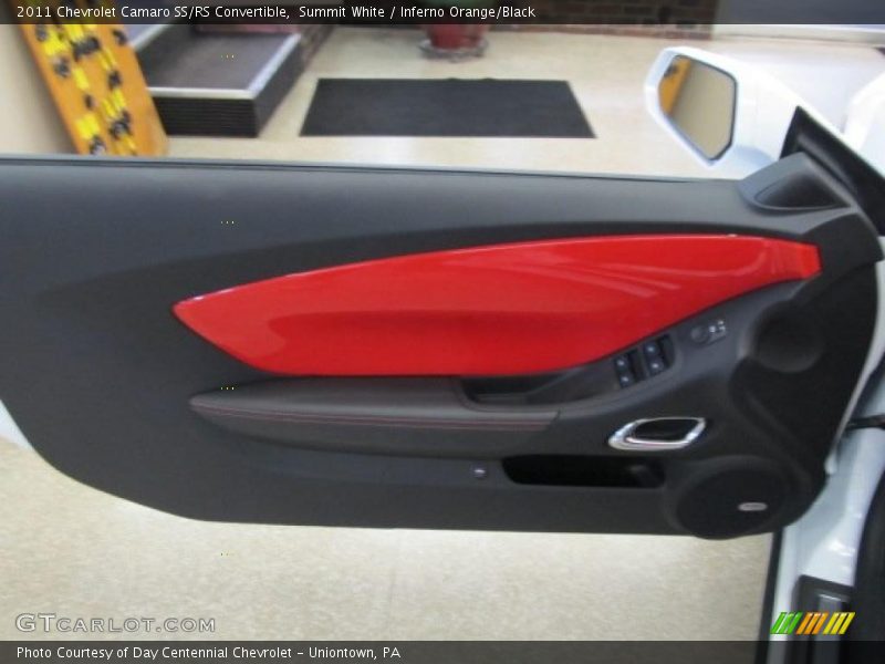 Summit White / Inferno Orange/Black 2011 Chevrolet Camaro SS/RS Convertible