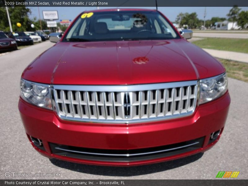 Vivid Red Metallic / Light Stone 2009 Lincoln MKZ Sedan
