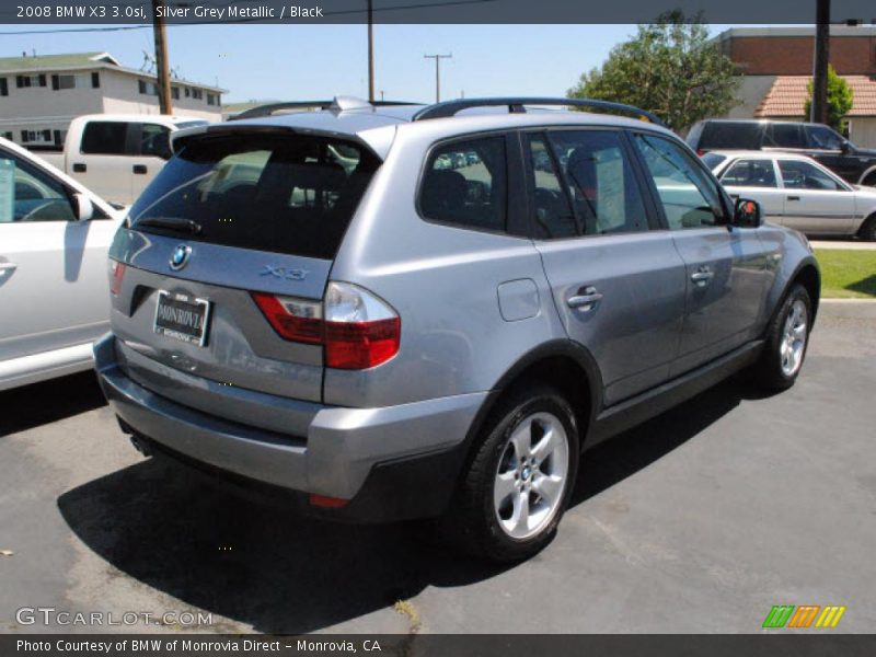 Silver Grey Metallic / Black 2008 BMW X3 3.0si