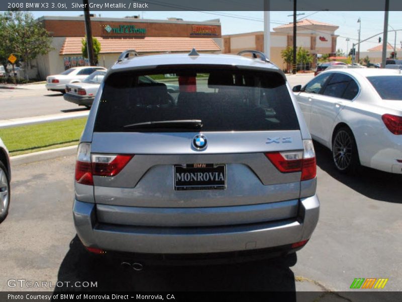 Silver Grey Metallic / Black 2008 BMW X3 3.0si