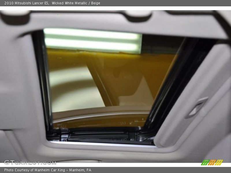 Wicked White Metallic / Beige 2010 Mitsubishi Lancer ES