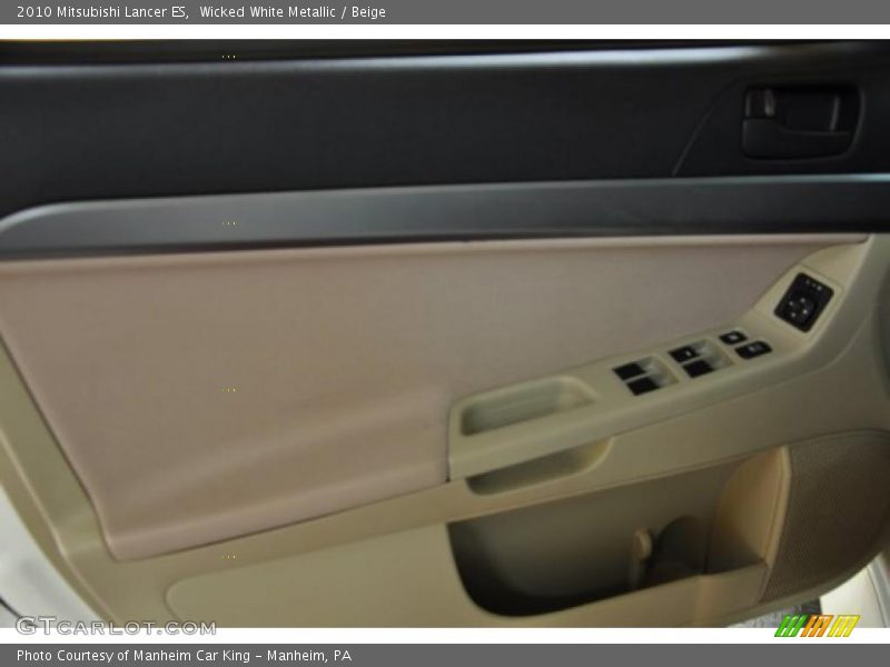 Wicked White Metallic / Beige 2010 Mitsubishi Lancer ES