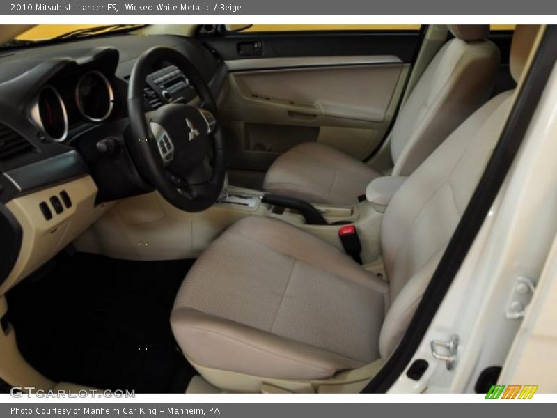 Wicked White Metallic / Beige 2010 Mitsubishi Lancer ES