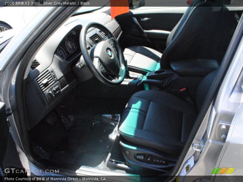Silver Grey Metallic / Black 2008 BMW X3 3.0si