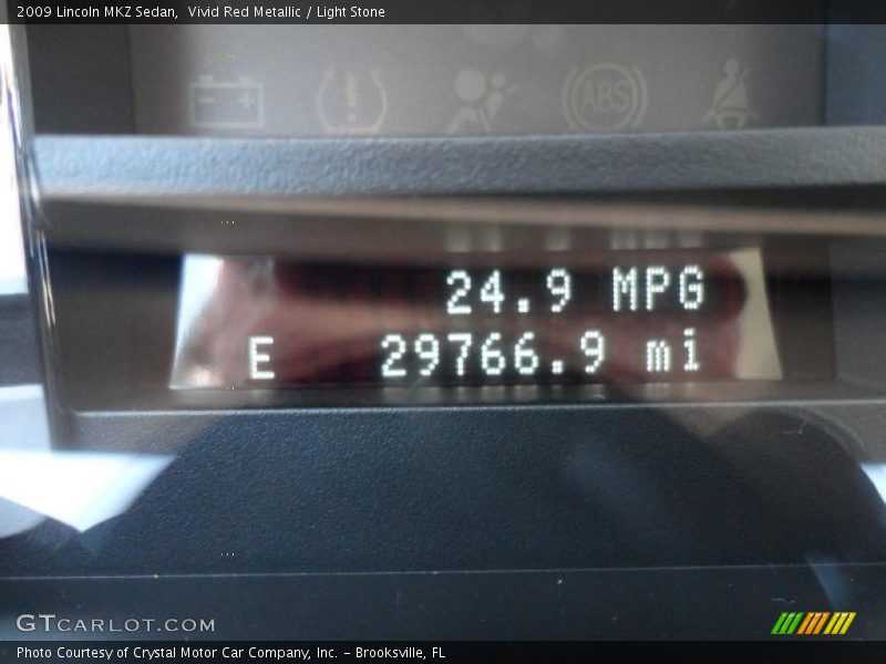 Vivid Red Metallic / Light Stone 2009 Lincoln MKZ Sedan