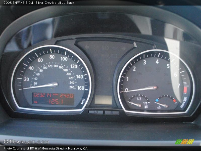 Silver Grey Metallic / Black 2008 BMW X3 3.0si