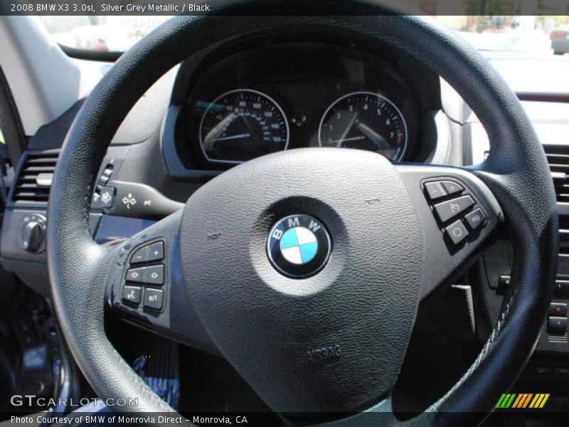 Silver Grey Metallic / Black 2008 BMW X3 3.0si