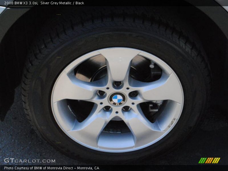 Silver Grey Metallic / Black 2008 BMW X3 3.0si