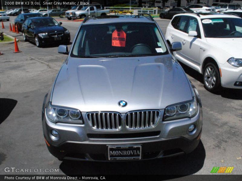 Silver Grey Metallic / Black 2008 BMW X3 3.0si