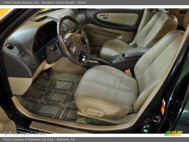 Sherwood Green Metallic / Blond 2000 Nissan Maxima GLE