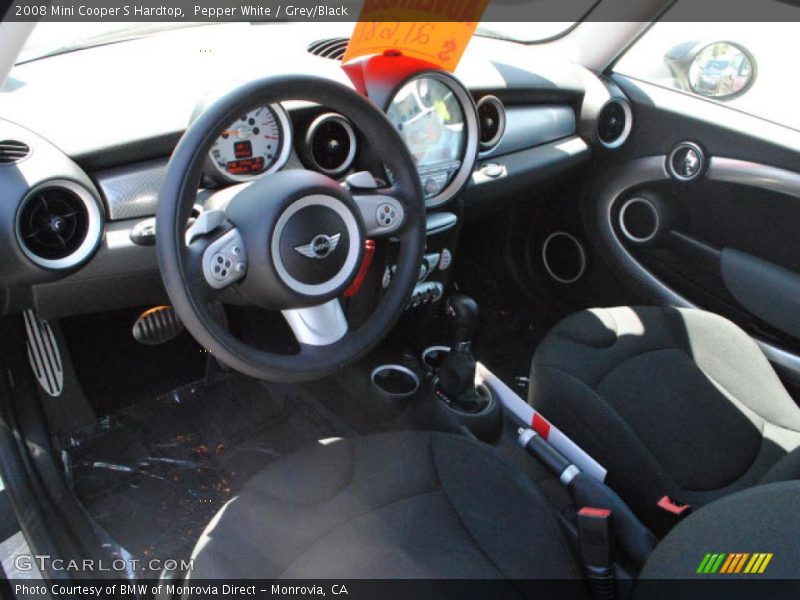 Pepper White / Grey/Black 2008 Mini Cooper S Hardtop