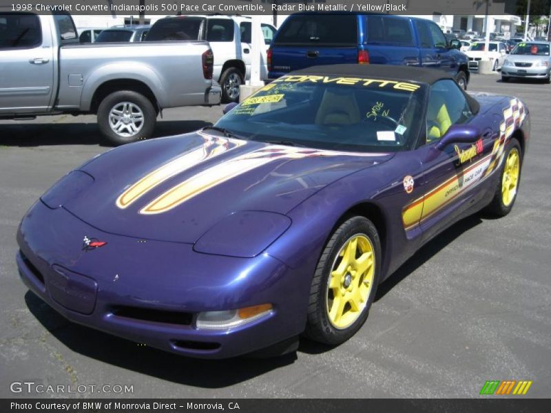 Front 3/4 View of 1998 Corvette Indianapolis 500 Pace Car Convertible