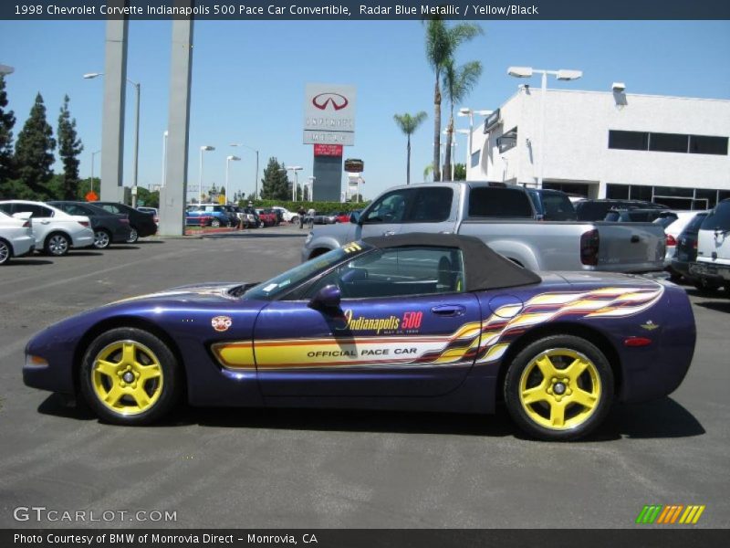  1998 Corvette Indianapolis 500 Pace Car Convertible Radar Blue Metallic