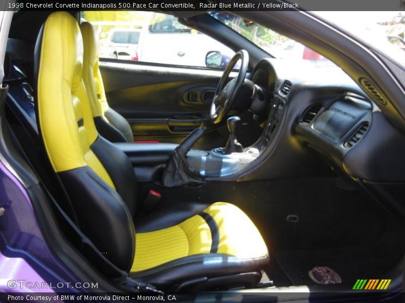  1998 Corvette Indianapolis 500 Pace Car Convertible Yellow/Black Interior