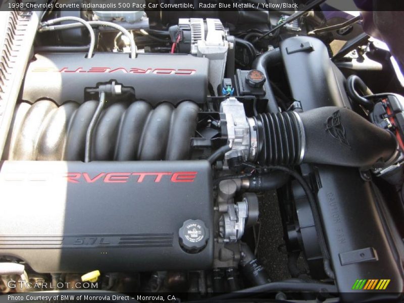  1998 Corvette Indianapolis 500 Pace Car Convertible Engine - 5.7 Liter OHV 16-Valve LS1 V8