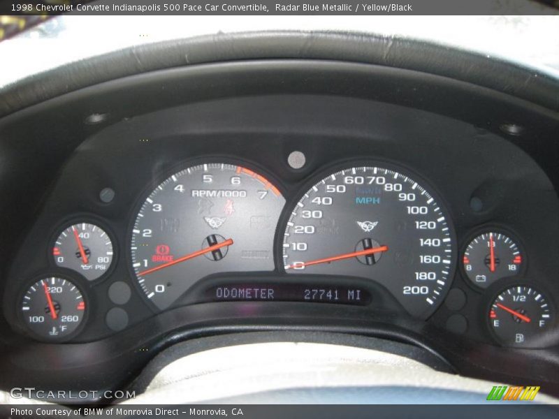  1998 Corvette Indianapolis 500 Pace Car Convertible Indianapolis 500 Pace Car Convertible Gauges