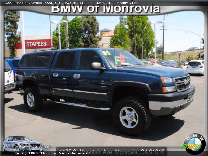 Dark Blue Metallic / Medium Gray 2005 Chevrolet Silverado 2500HD LT Crew Cab 4x4