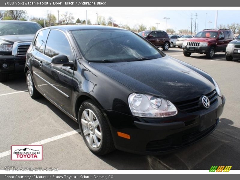 Black / Anthracite Black 2008 Volkswagen Rabbit 2 Door