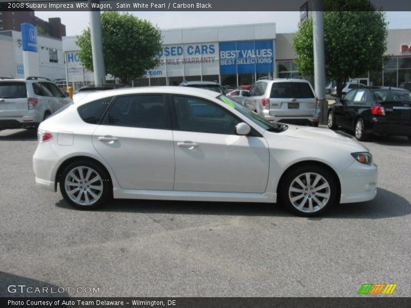 Satin White Pearl / Carbon Black 2008 Subaru Impreza WRX Wagon