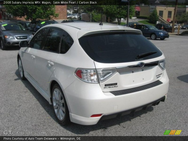 Satin White Pearl / Carbon Black 2008 Subaru Impreza WRX Wagon
