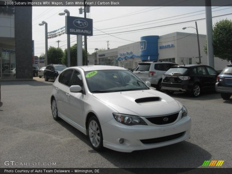 Satin White Pearl / Carbon Black 2008 Subaru Impreza WRX Wagon