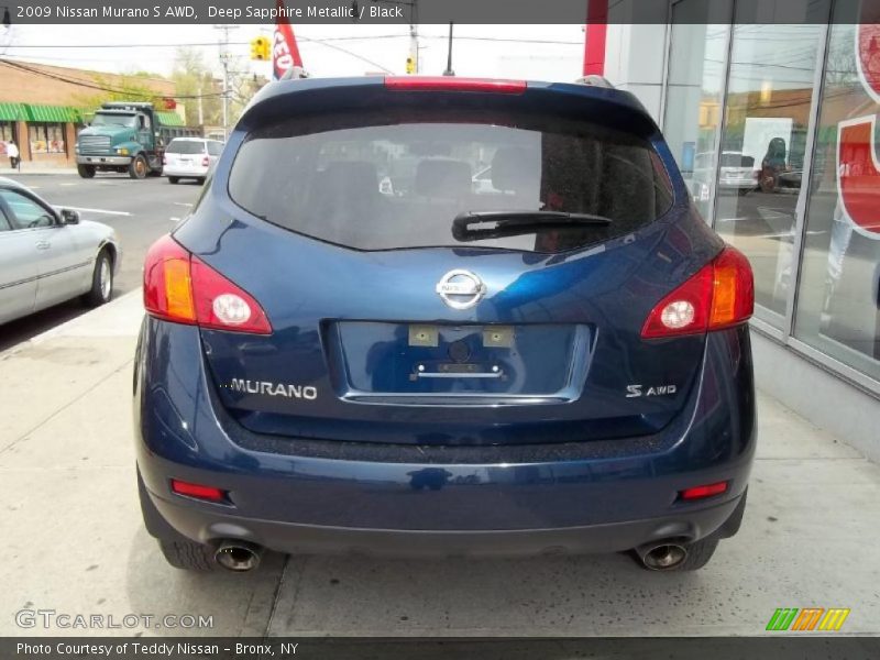 Deep Sapphire Metallic / Black 2009 Nissan Murano S AWD