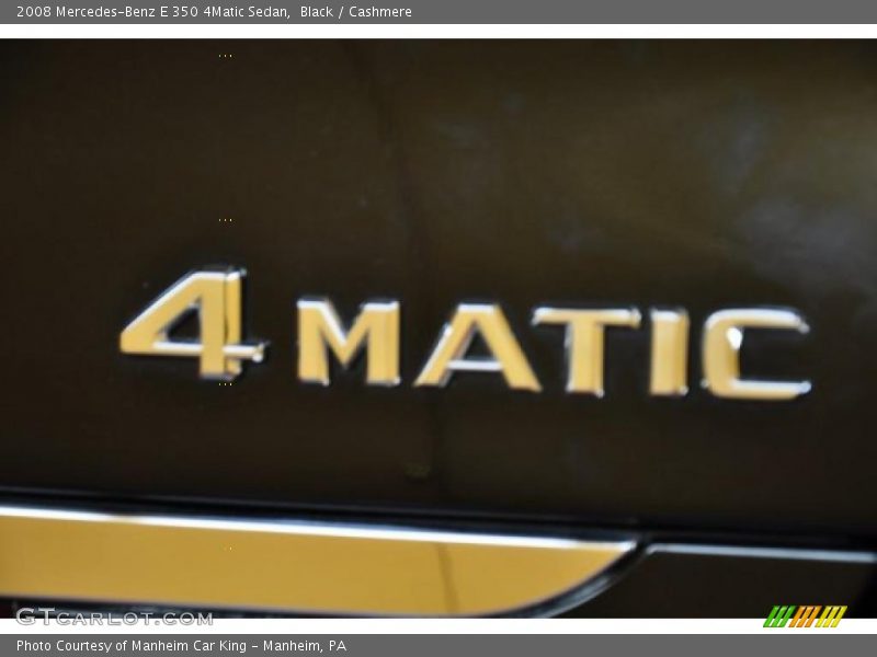 Black / Cashmere 2008 Mercedes-Benz E 350 4Matic Sedan