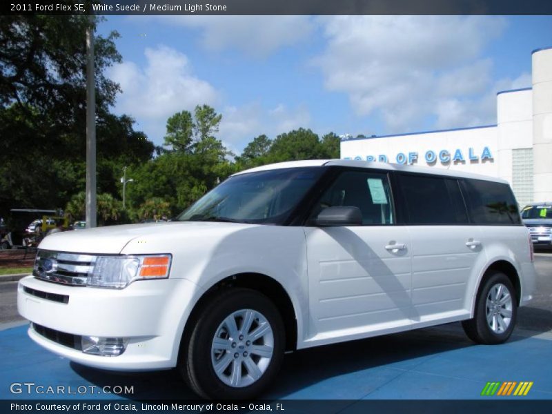 White Suede / Medium Light Stone 2011 Ford Flex SE
