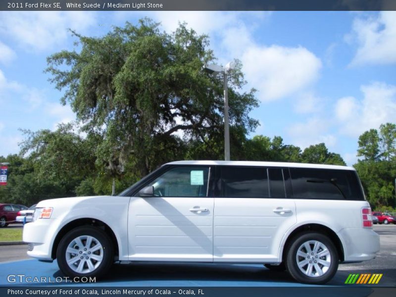 White Suede / Medium Light Stone 2011 Ford Flex SE