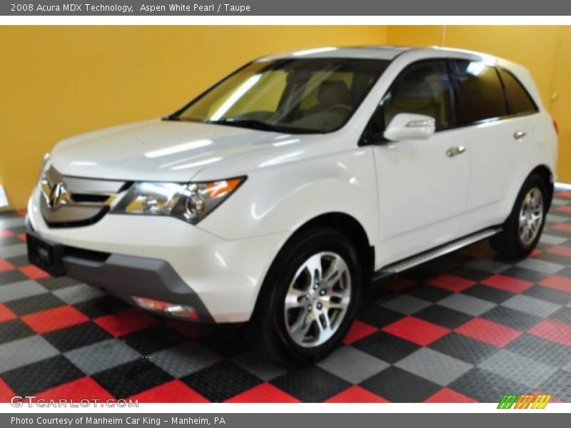Aspen White Pearl / Taupe 2008 Acura MDX Technology