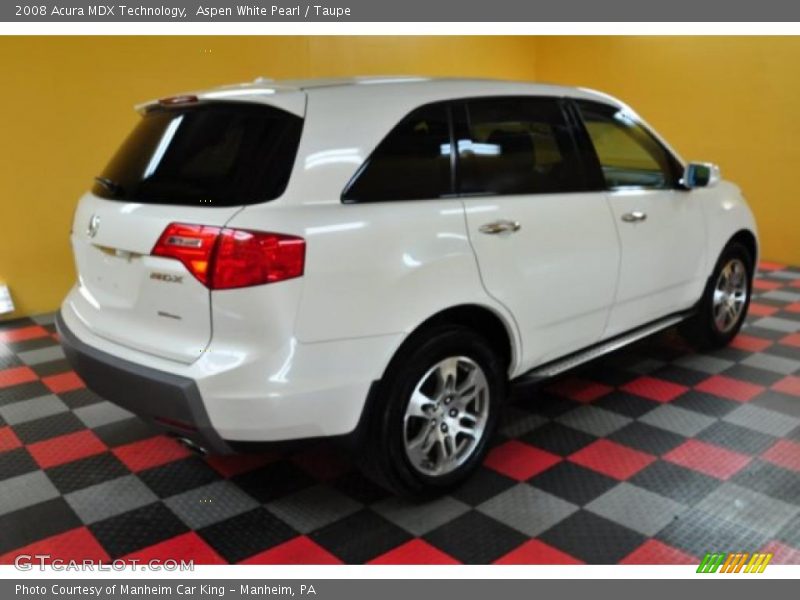 Aspen White Pearl / Taupe 2008 Acura MDX Technology