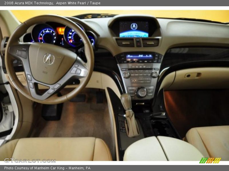 Aspen White Pearl / Taupe 2008 Acura MDX Technology