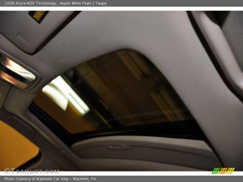 Aspen White Pearl / Taupe 2008 Acura MDX Technology