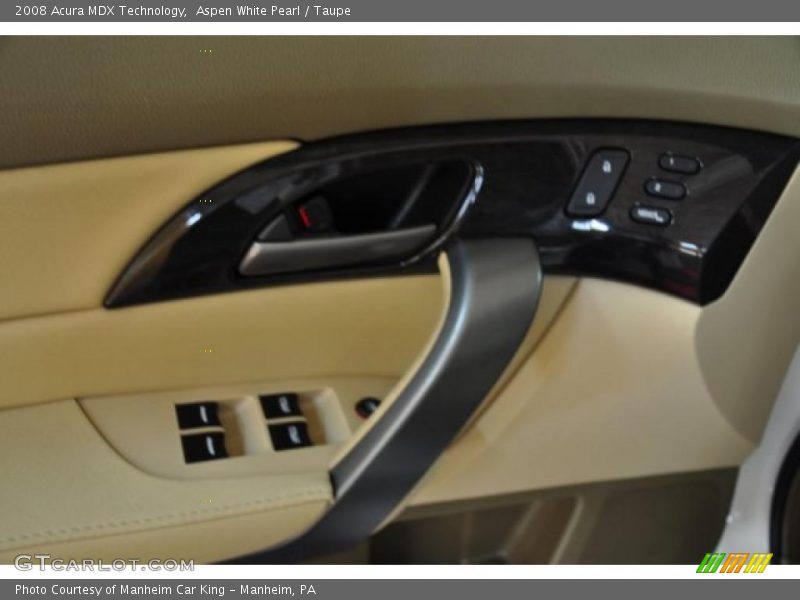 Aspen White Pearl / Taupe 2008 Acura MDX Technology