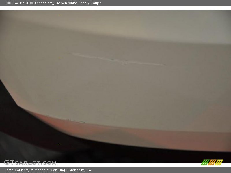 Aspen White Pearl / Taupe 2008 Acura MDX Technology