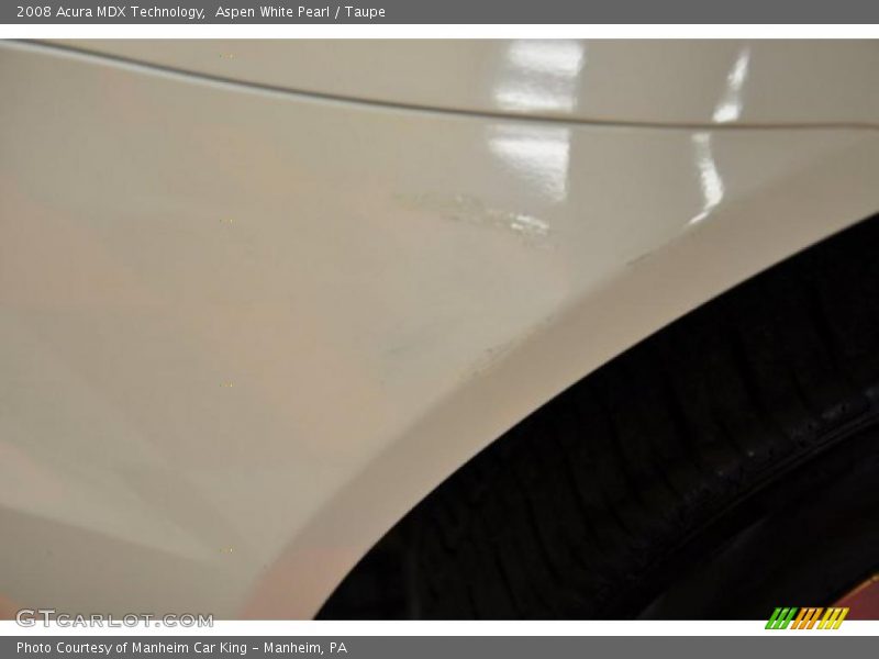 Aspen White Pearl / Taupe 2008 Acura MDX Technology