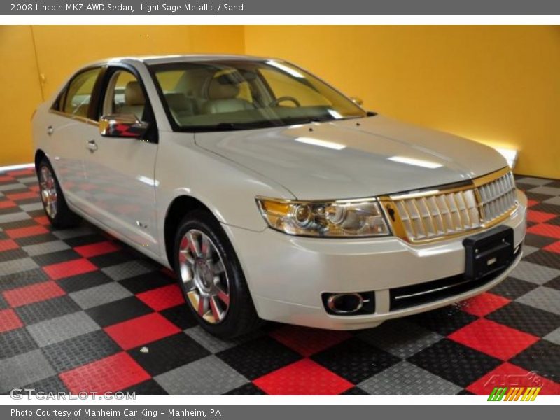 Light Sage Metallic / Sand 2008 Lincoln MKZ AWD Sedan