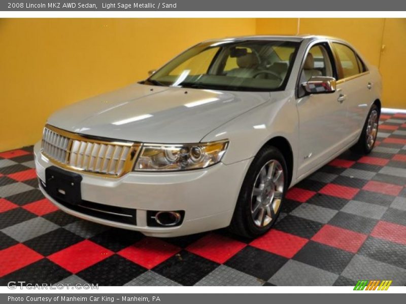 Light Sage Metallic / Sand 2008 Lincoln MKZ AWD Sedan