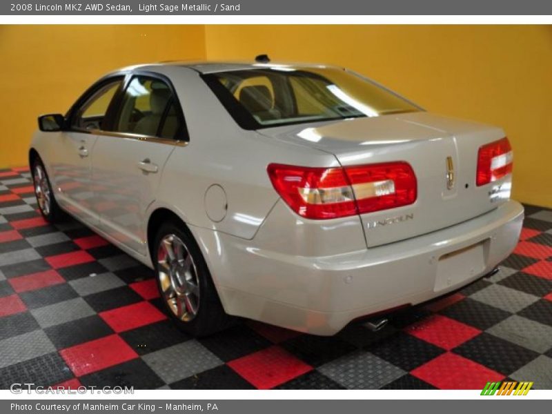 Light Sage Metallic / Sand 2008 Lincoln MKZ AWD Sedan