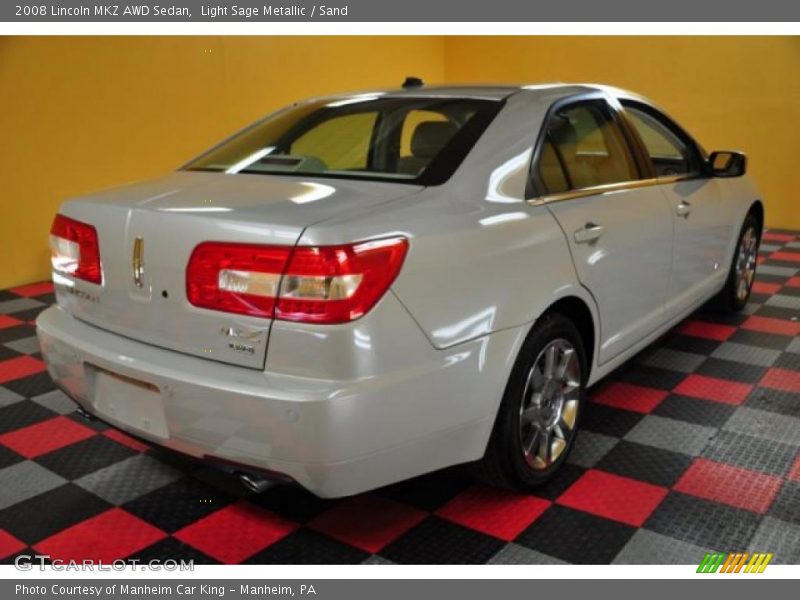 Light Sage Metallic / Sand 2008 Lincoln MKZ AWD Sedan
