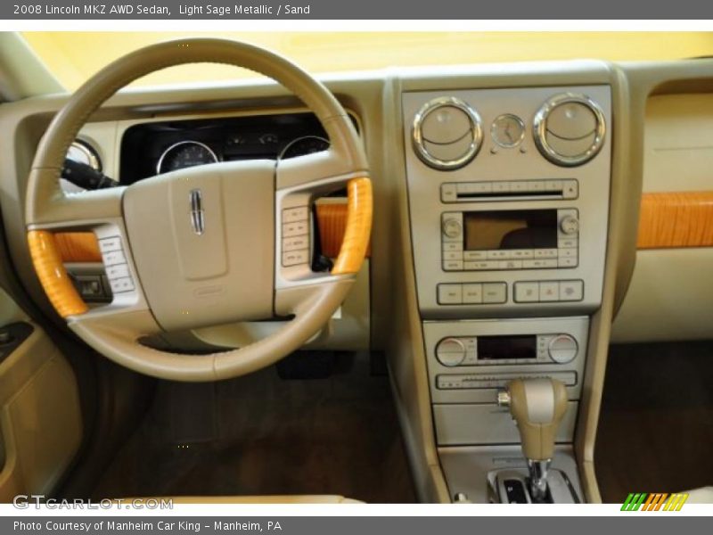 Light Sage Metallic / Sand 2008 Lincoln MKZ AWD Sedan