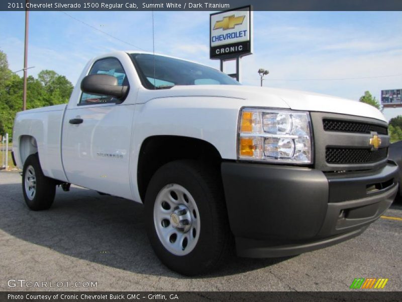 Summit White / Dark Titanium 2011 Chevrolet Silverado 1500 Regular Cab