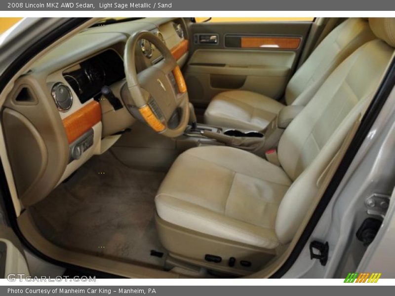 Light Sage Metallic / Sand 2008 Lincoln MKZ AWD Sedan