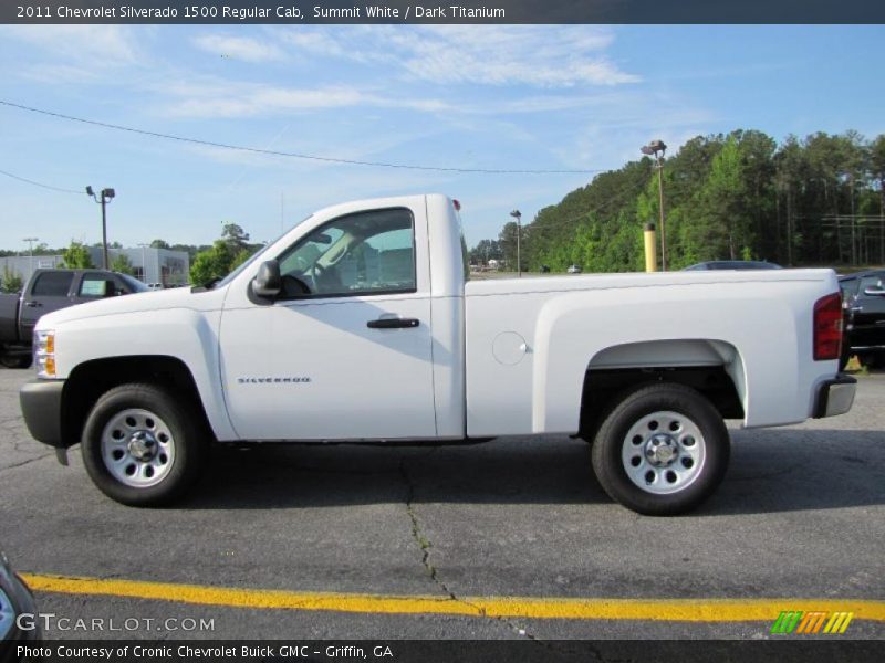 Summit White / Dark Titanium 2011 Chevrolet Silverado 1500 Regular Cab