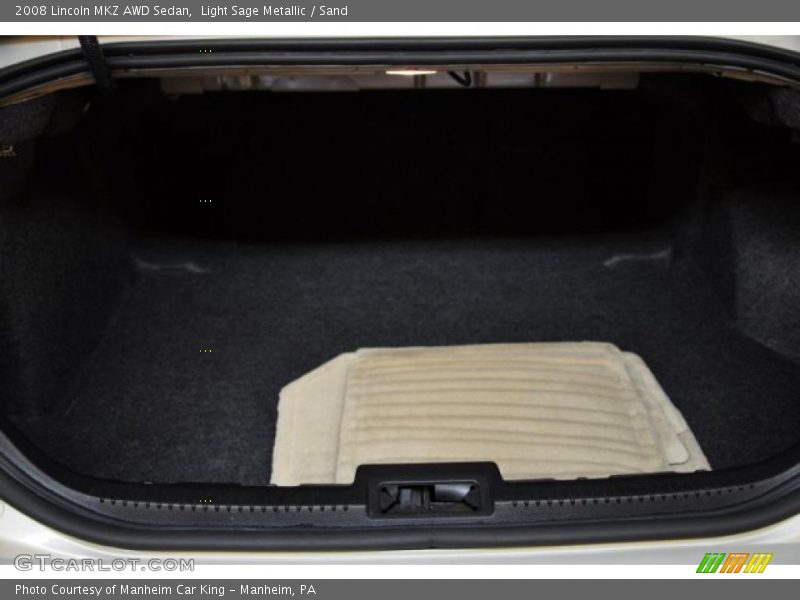 Light Sage Metallic / Sand 2008 Lincoln MKZ AWD Sedan