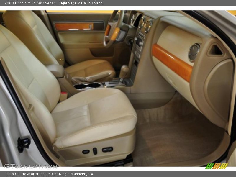 Light Sage Metallic / Sand 2008 Lincoln MKZ AWD Sedan