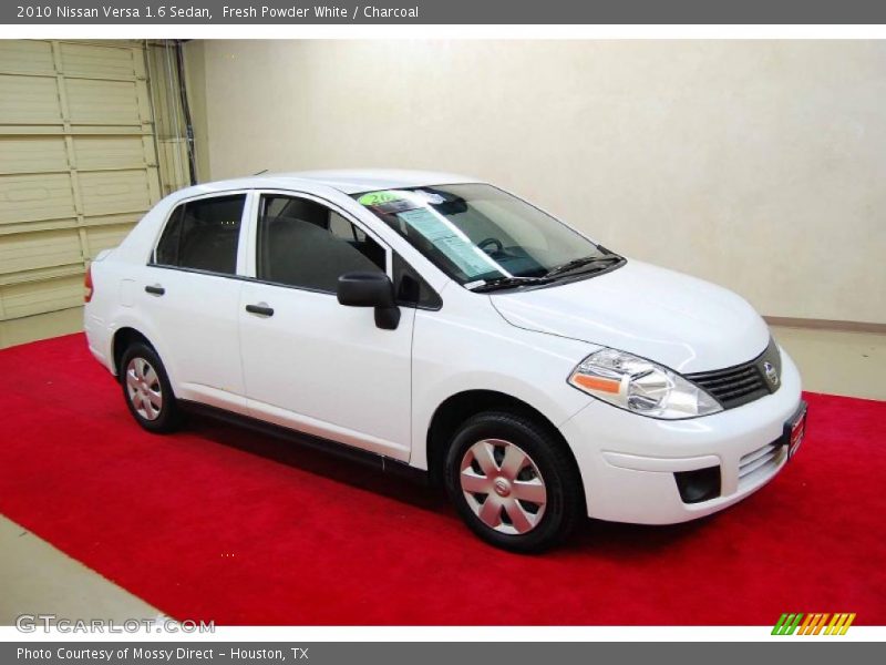 Fresh Powder White / Charcoal 2010 Nissan Versa 1.6 Sedan