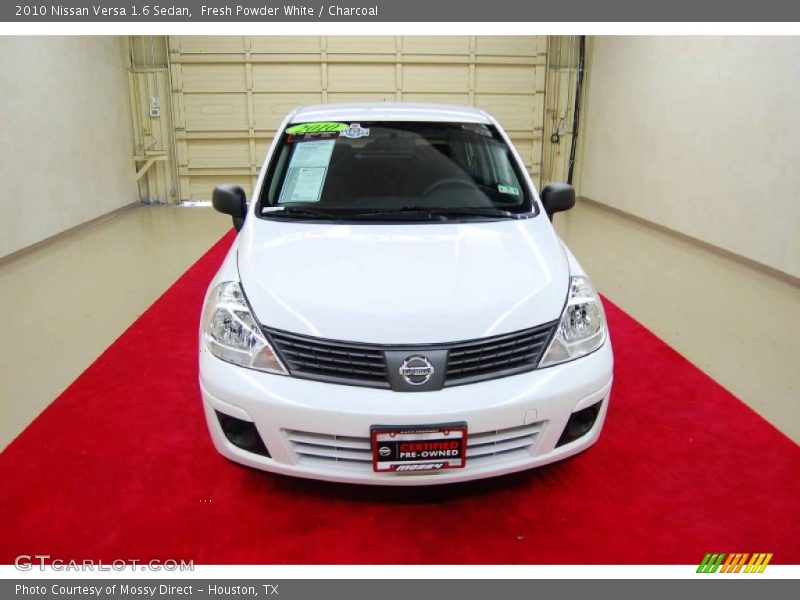 Fresh Powder White / Charcoal 2010 Nissan Versa 1.6 Sedan