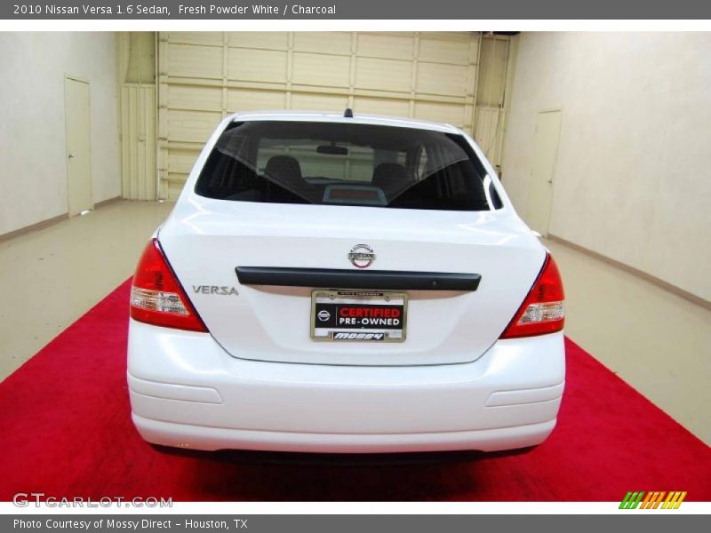 Fresh Powder White / Charcoal 2010 Nissan Versa 1.6 Sedan