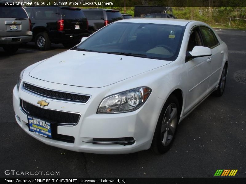 Summit White / Cocoa/Cashmere 2011 Chevrolet Malibu LT